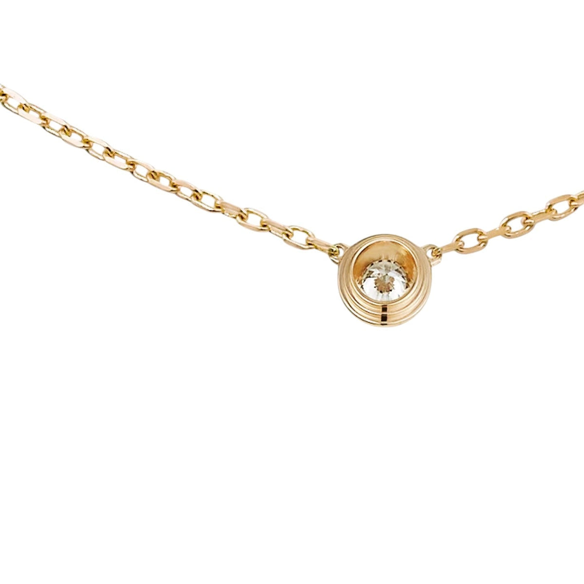 [Novalux]LOVE SCREW PENDANT SINGLE DIAMOND NECKLACE