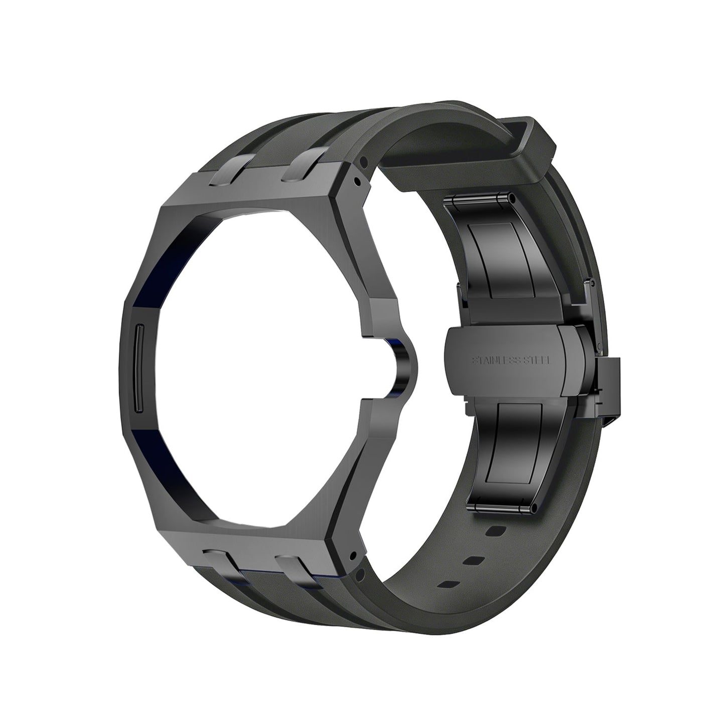 [Novalux]OAK POP BLACK STEEL CASE & SILICONE STRAP