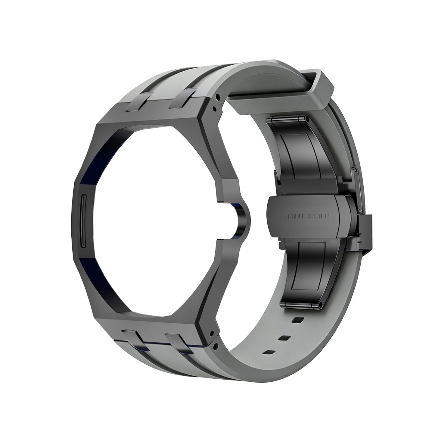 [Novalux]OAK POP BLACK STEEL CASE & SILICONE STRAP