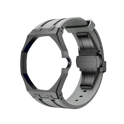 [Novalux]OAK POP BLACK STEEL CASE & SILICONE STRAP