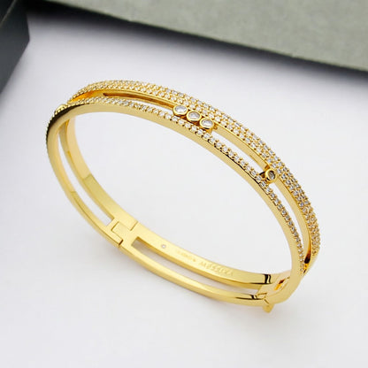 [Novalux]MOVE ROMANE PAVÉ DIAMOND BANGLE BRACELET