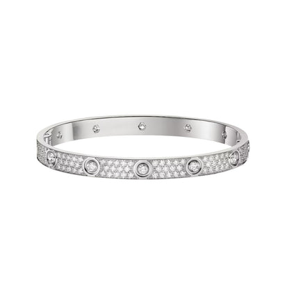 [Novalux]CLASSIC 6.1MM LOVE BANGLE - 10-DIAMOND FULL PAVÉ