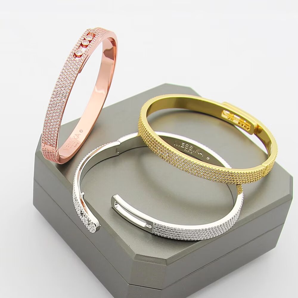 [Novalux]MOVE NOA FULL-PAVÉ DIAMOND BANGLE BRACELET
