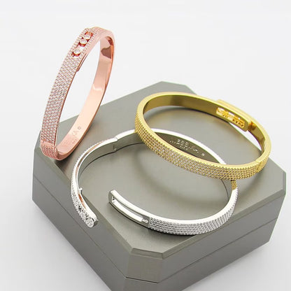 [Novalux]MOVE NOA FULL-PAVÉ DIAMOND BANGLE BRACELET