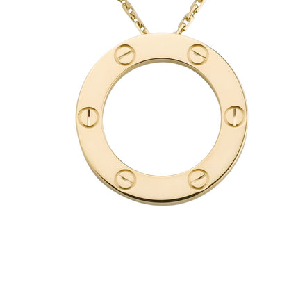 [Novalux]LOVE LARGE CIRCULAR PENDANT NECKLACE