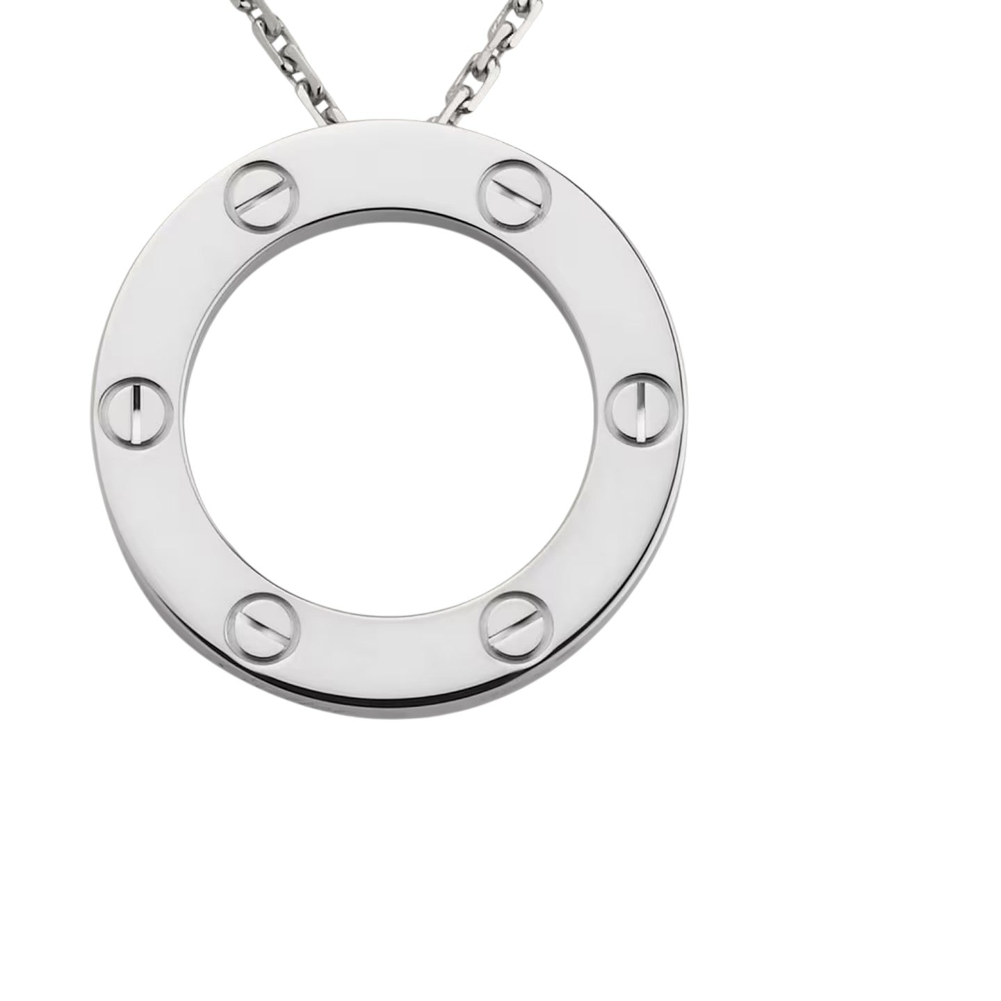 [Novalux]LOVE LARGE CIRCULAR PENDANT NECKLACE