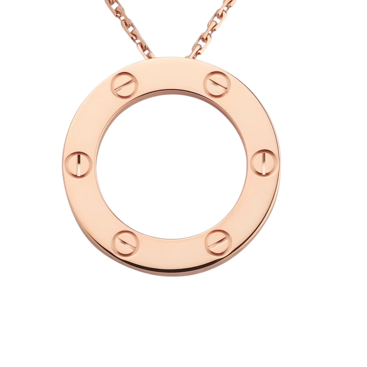 [Novalux]LOVE LARGE CIRCULAR PENDANT NECKLACE