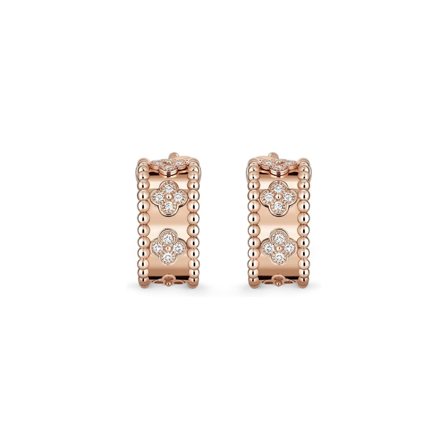 [Novalux]KALEIDOSCOPE CLOVER HOOP EARRINGS