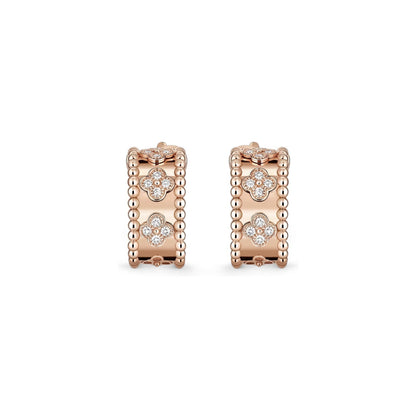 [Novalux]KALEIDOSCOPE CLOVER HOOP EARRINGS