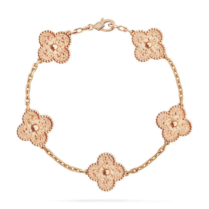 [Novalux]LUCKY CLOVER 5-MOTIF BRACELET - BRONZING