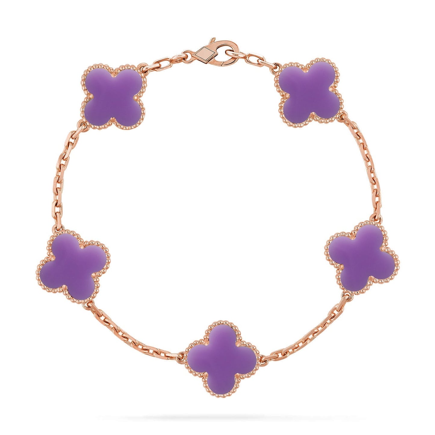 [Novalux]LUCKY CLOVER 5-MOTIF BRACELET - LAVENDER COLLECTION