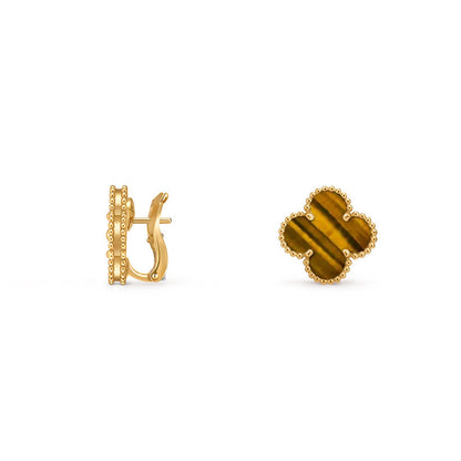 [Novalux]15MM CLOVER FLOWER STUD EARRINGS GOLD COLLECTION