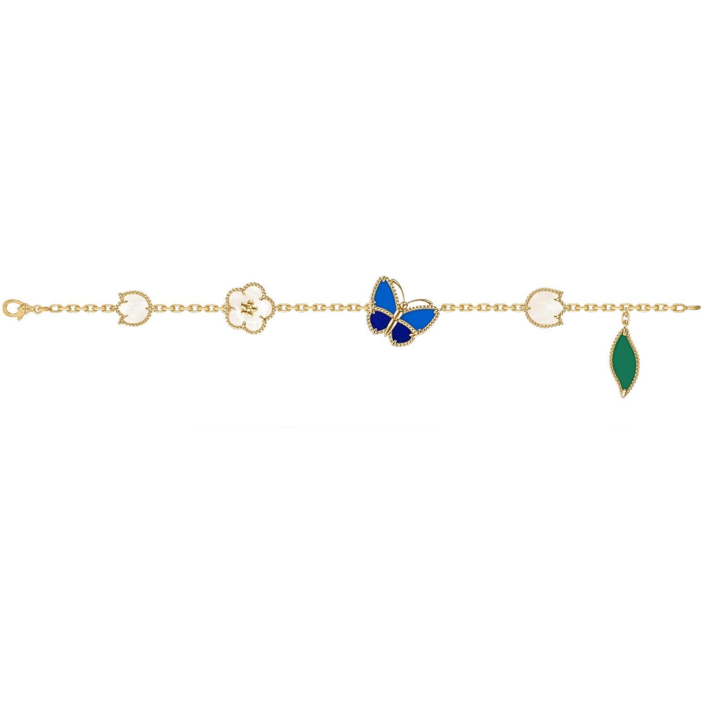[Novalux]SPRING ENCHANTMENT BUTTERFLY & FLORAL CHARM BRACELET