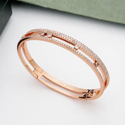 [Novalux]MOVE ROMANE PAVÉ DIAMOND BANGLE BRACELET