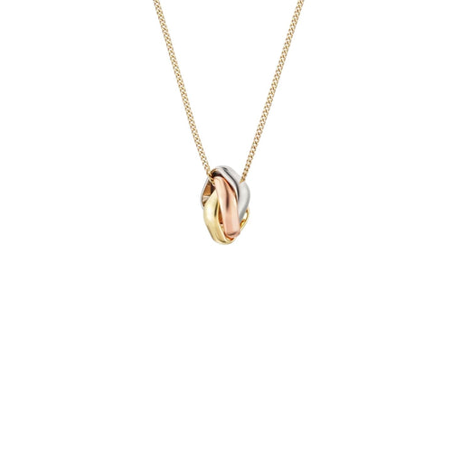[Novalux]TRI-COLOR SQUARE RING NECKLACE