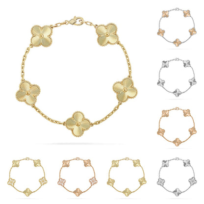 [Novalux]LUCKY CLOVER 5-MOTIF BRACELET - LASER COLLECTION