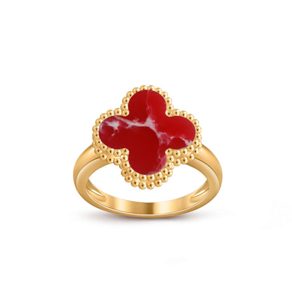 [Novalux]LUCKY CLOVER VINTAGE GOLD RING COLLECTION