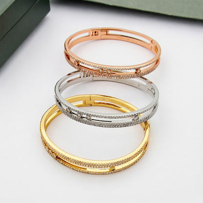 [Novalux]MOVE ROMANE PAVÉ DIAMOND BANGLE BRACELET