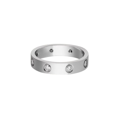 [Novalux]LOVE 4MM 8 DIAMONDS RING