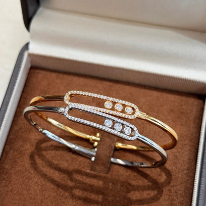 [Novalux]MOVE PAVÉ DIAMOND BANGLE BRACELET M