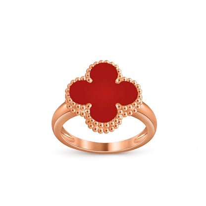 [Novalux]LUCKY CLOVER VINTAGE ROSE GOLD RING COLLECTION