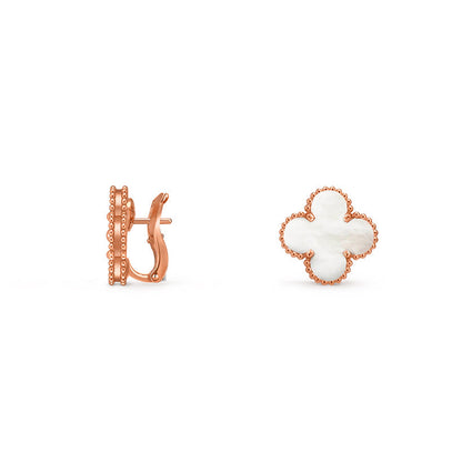 [Novalux]15MM CLOVER FLOWER STUD EARRINGS ROSE GOLD COLLECTION