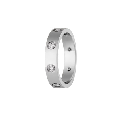 [Novalux]LOVE 4MM 8 DIAMONDS RING