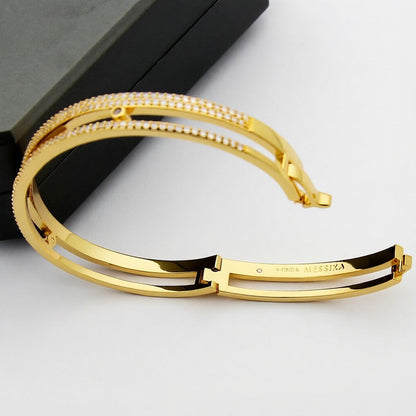 [Novalux]MOVE ROMANE PAVÉ DIAMOND BANGLE BRACELET