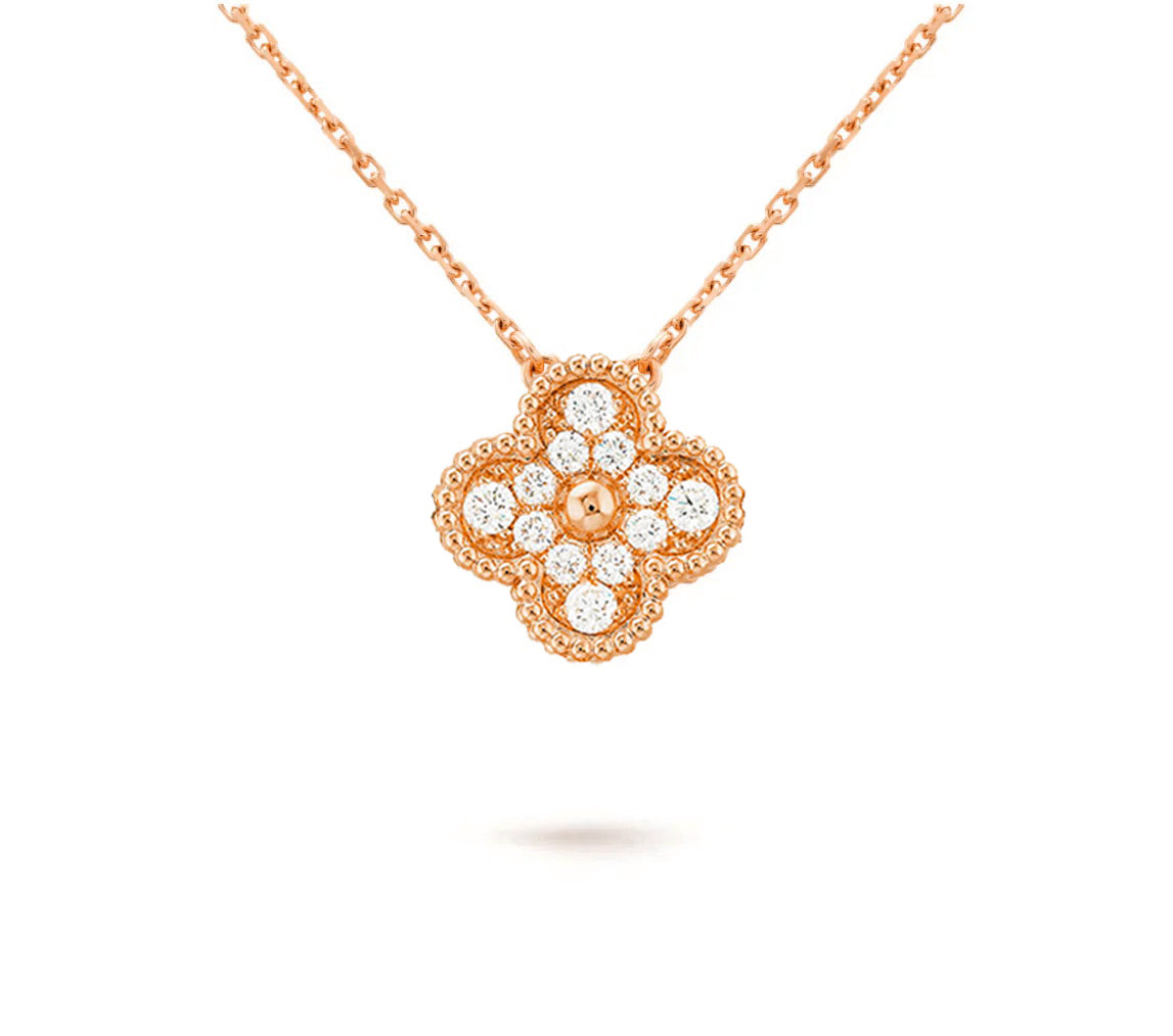 [Novalux]15MM CLOVER FLOWER PENDANT NECKLACE COLLECTION