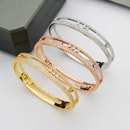 [Novalux]MOVE ROMANE PAVÉ DIAMOND BANGLE BRACELET
