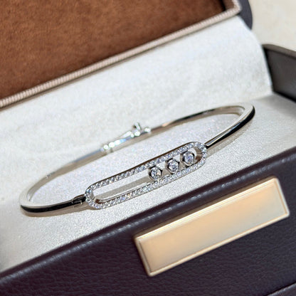 [Novalux]MOVE PAVÉ DIAMOND BANGLE BRACELET M