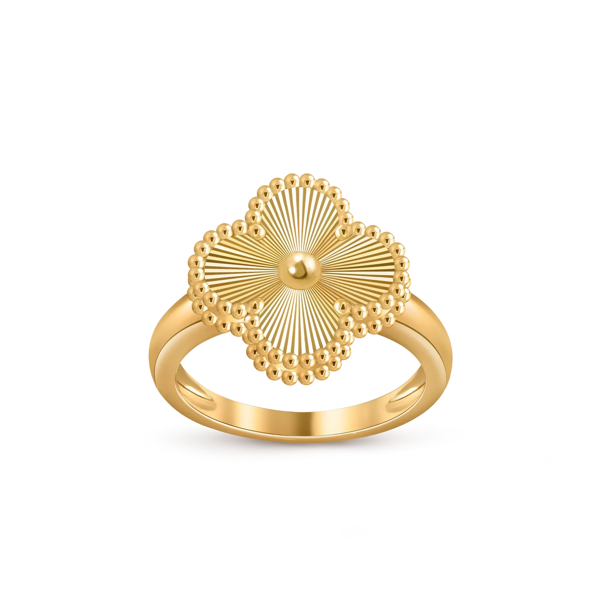 [Novalux]LUCKY CLOVER VINTAGE GOLD RING COLLECTION