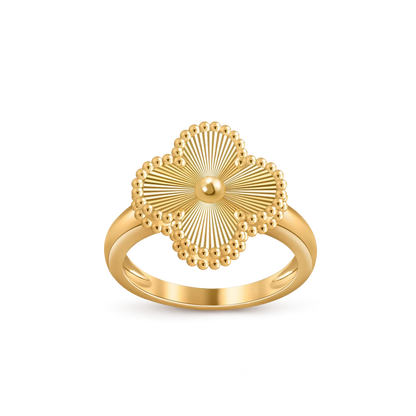 [Novalux]LUCKY CLOVER VINTAGE GOLD RING COLLECTION
