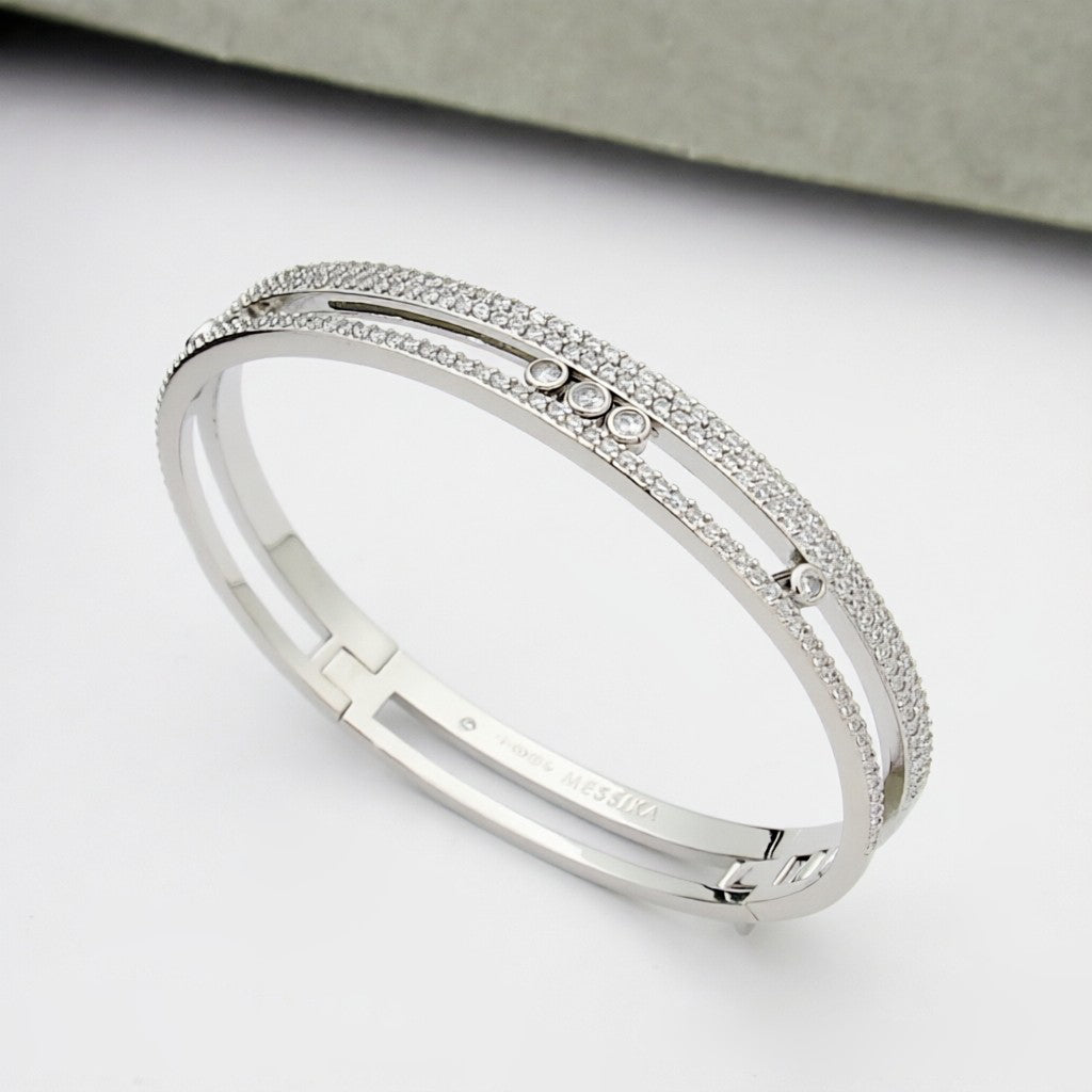 [Novalux]MOVE ROMANE PAVÉ DIAMOND BANGLE BRACELET