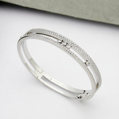 [Novalux]MOVE ROMANE PAVÉ DIAMOND BANGLE BRACELET