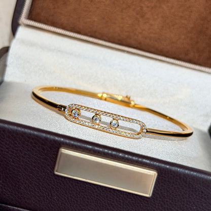 [Novalux]MOVE PAVÉ DIAMOND BANGLE BRACELET M