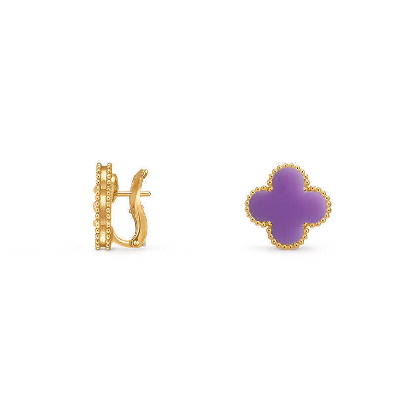 [Novalux]15MM CLOVER FLOWER STUD EARRINGS GOLD COLLECTION