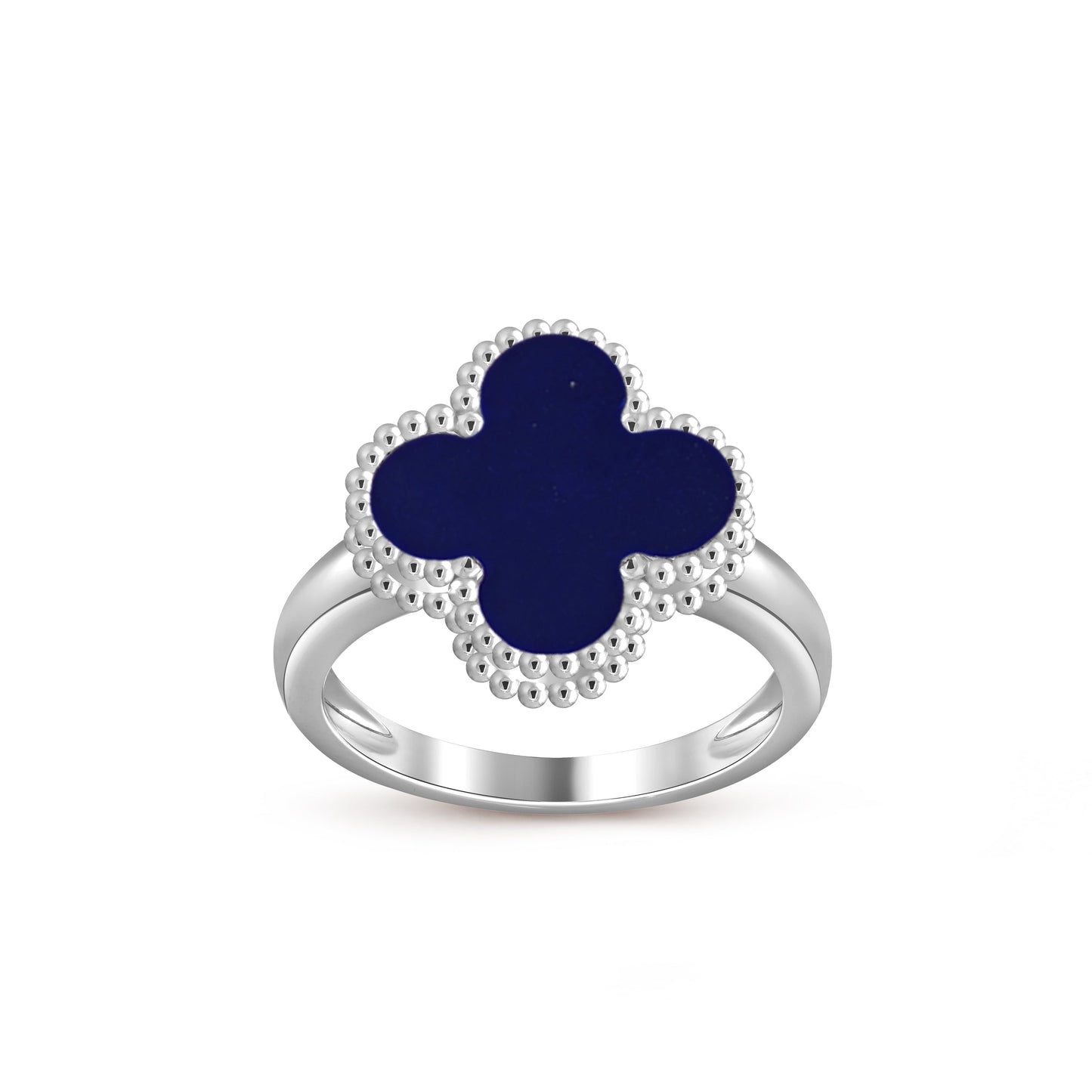 [Novalux]LUCKY CLOVER VINTAGE WHITE GOLD RING COLLECTION