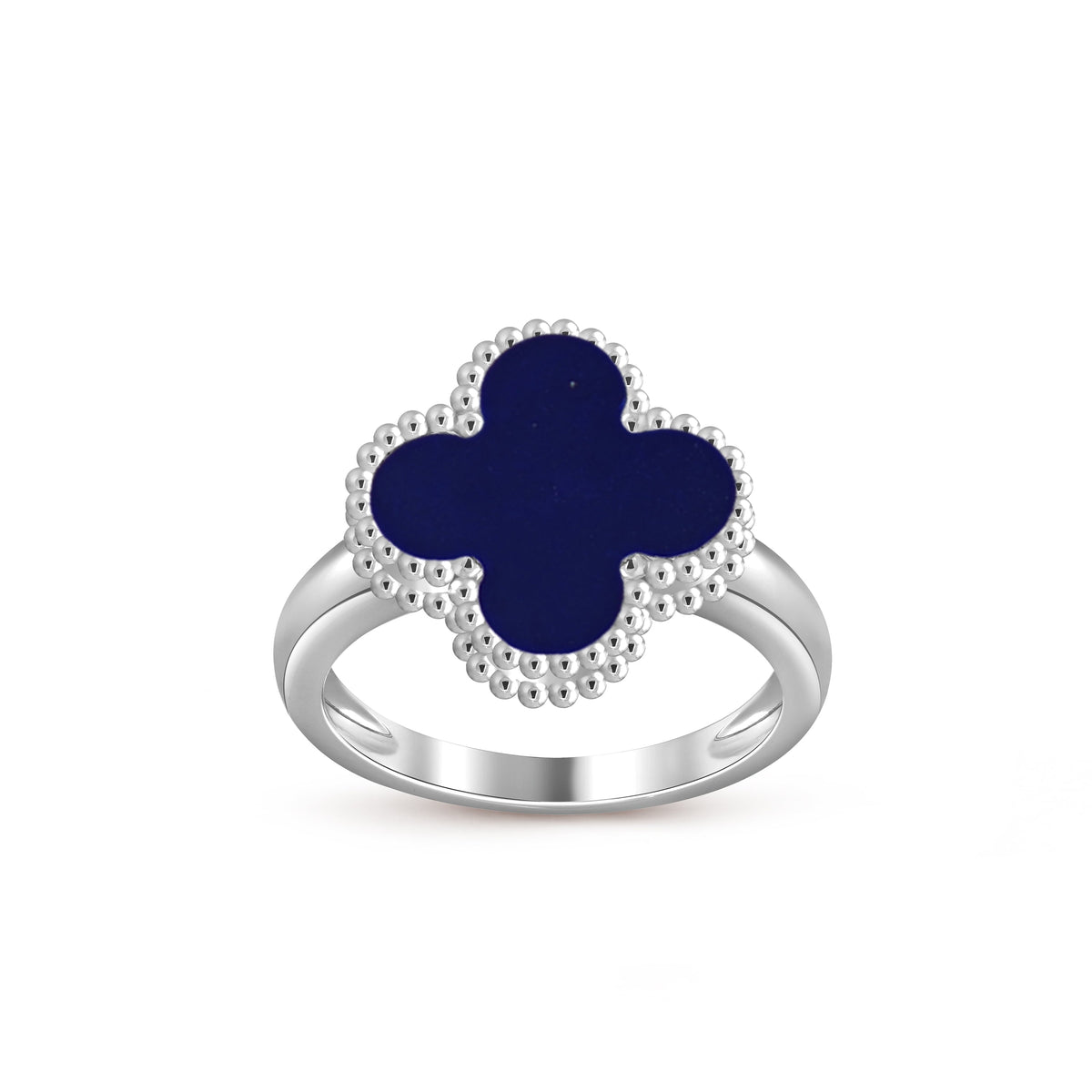 [Novalux]LUCKY CLOVER VINTAGE WHITE GOLD RING COLLECTION