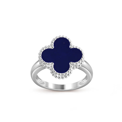 [Novalux]LUCKY CLOVER VINTAGE WHITE GOLD RING COLLECTION
