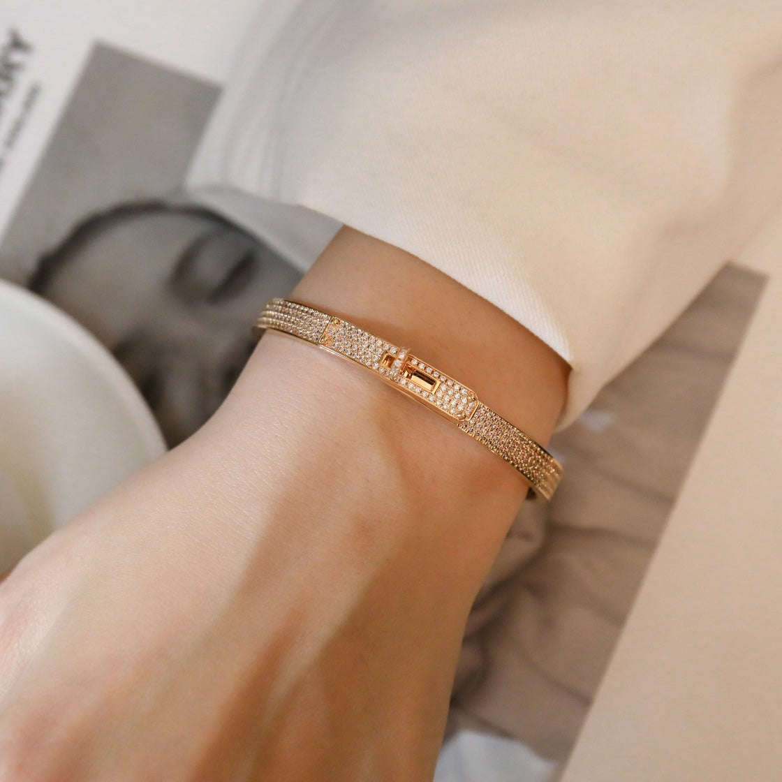 [Novalux]KELLY BRACELET DIAMOND PAVED