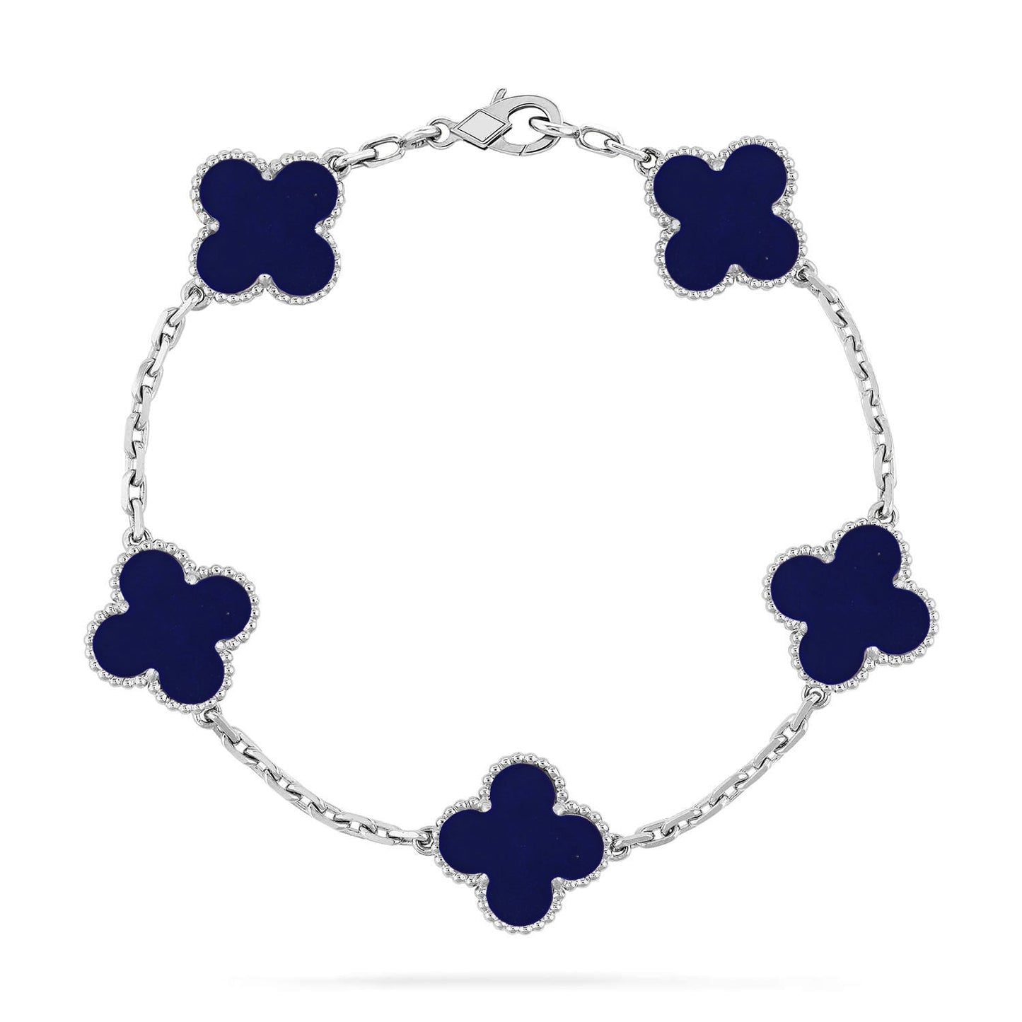 [Novalux]LUCKY CLOVER 5-MOTIF BRACELET - LAPIS LAZULI COLLECTION