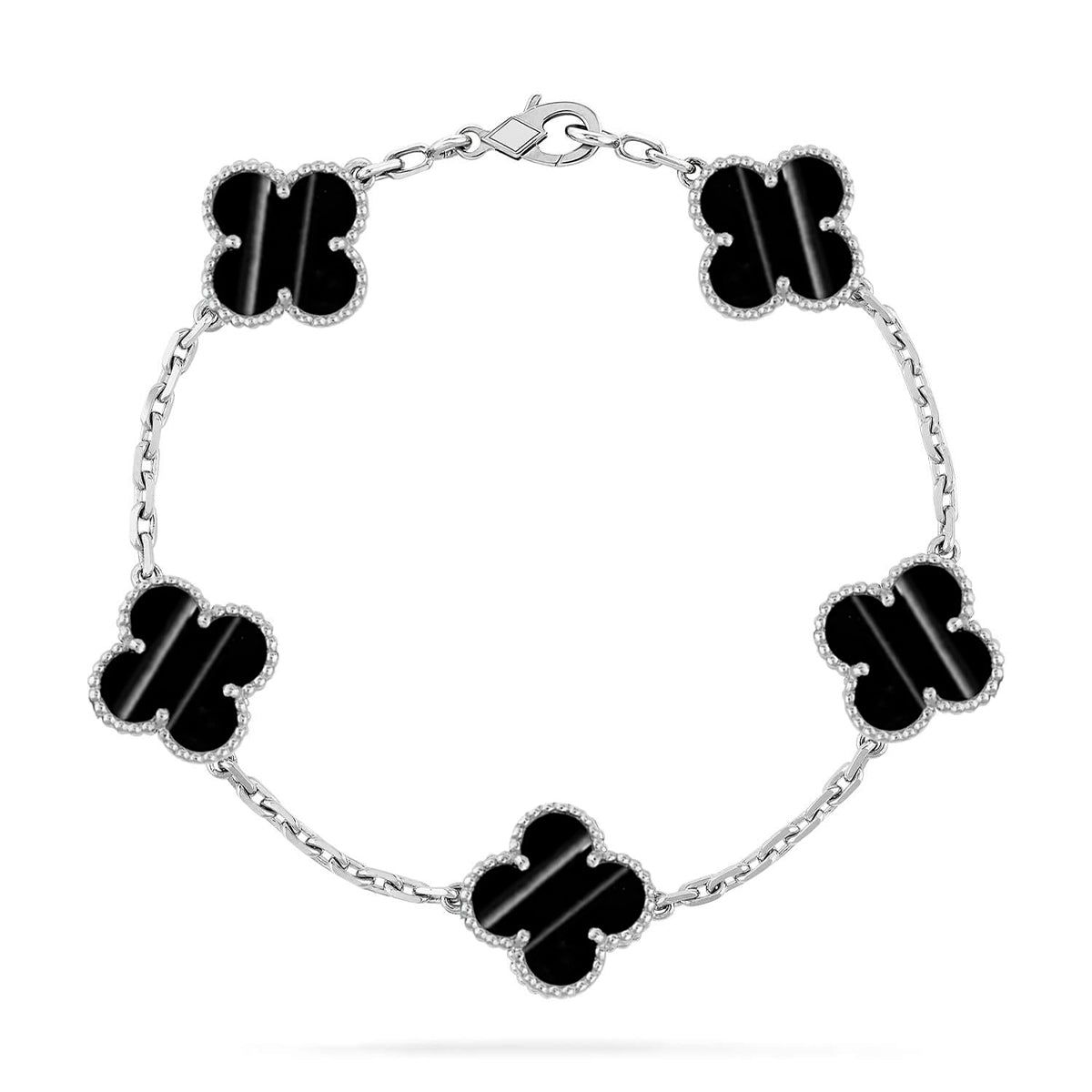 [Novalux]LUCKY CLOVER 5-MOTIF BRACELET - PULSE STONE COLLECTION