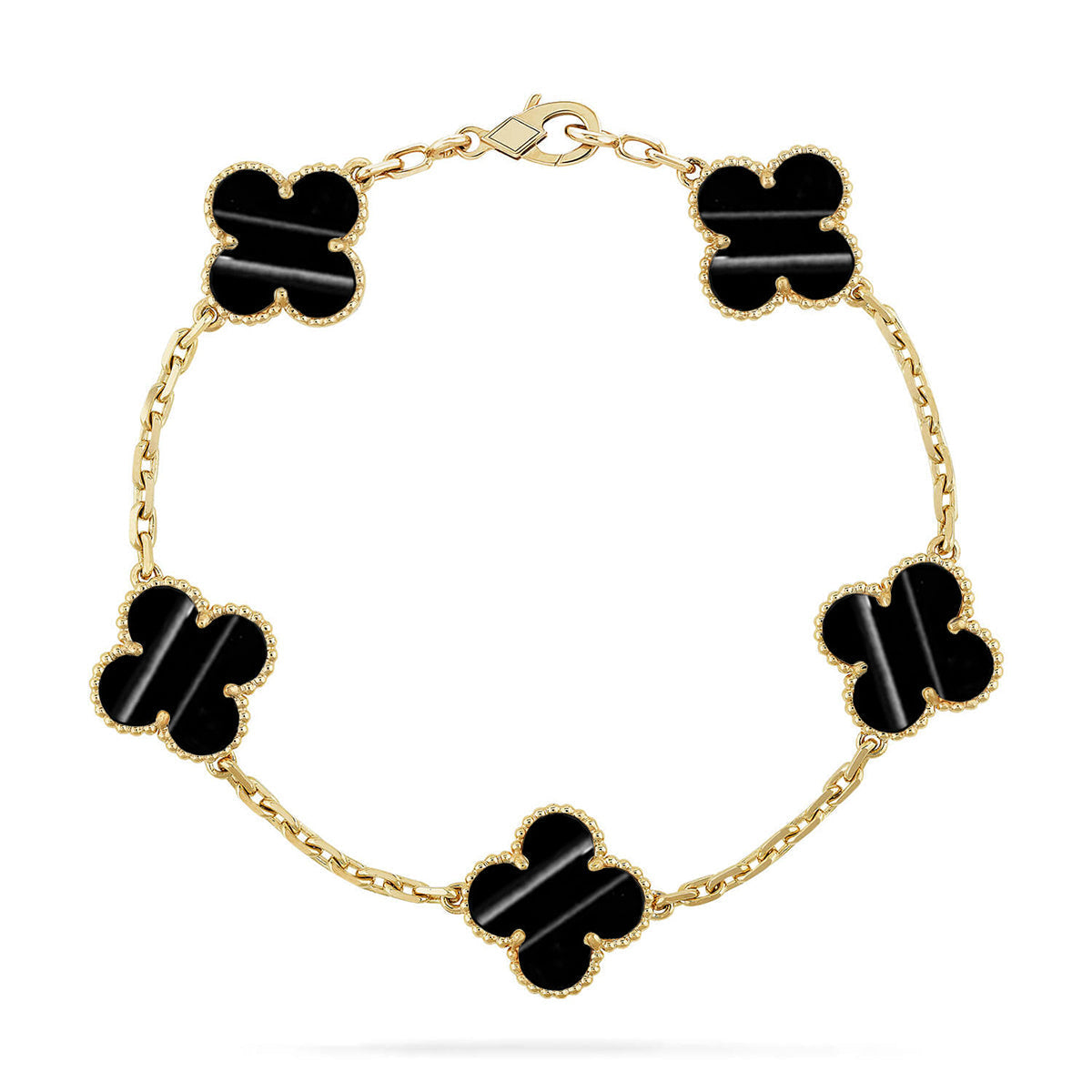 [Novalux]LUCKY CLOVER 5-MOTIF BRACELET - PULSE STONE COLLECTION