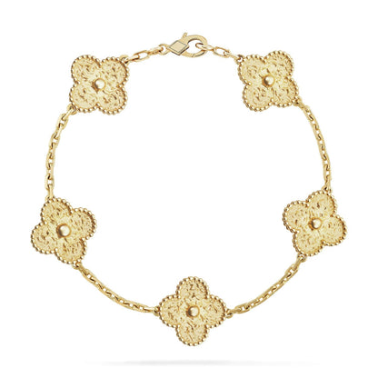 [Novalux]LUCKY CLOVER 5-MOTIF BRACELET - BRONZING