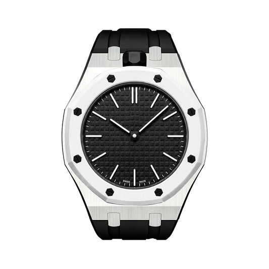 [Novalux]OAK POP BLACK STEEL SILICONE STRAP