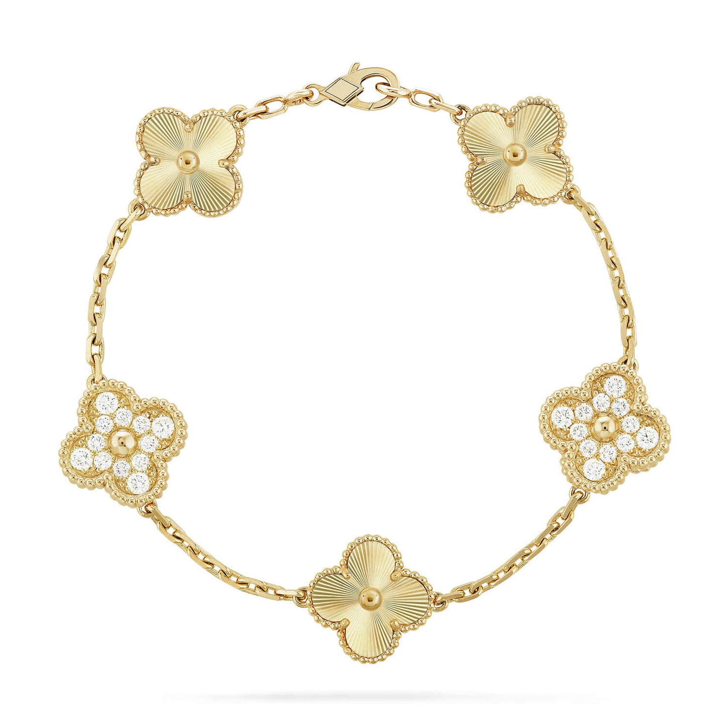 [Novalux]LUCKY CLOVER 5-MOTIF BRACELET - LASER COLLECTION