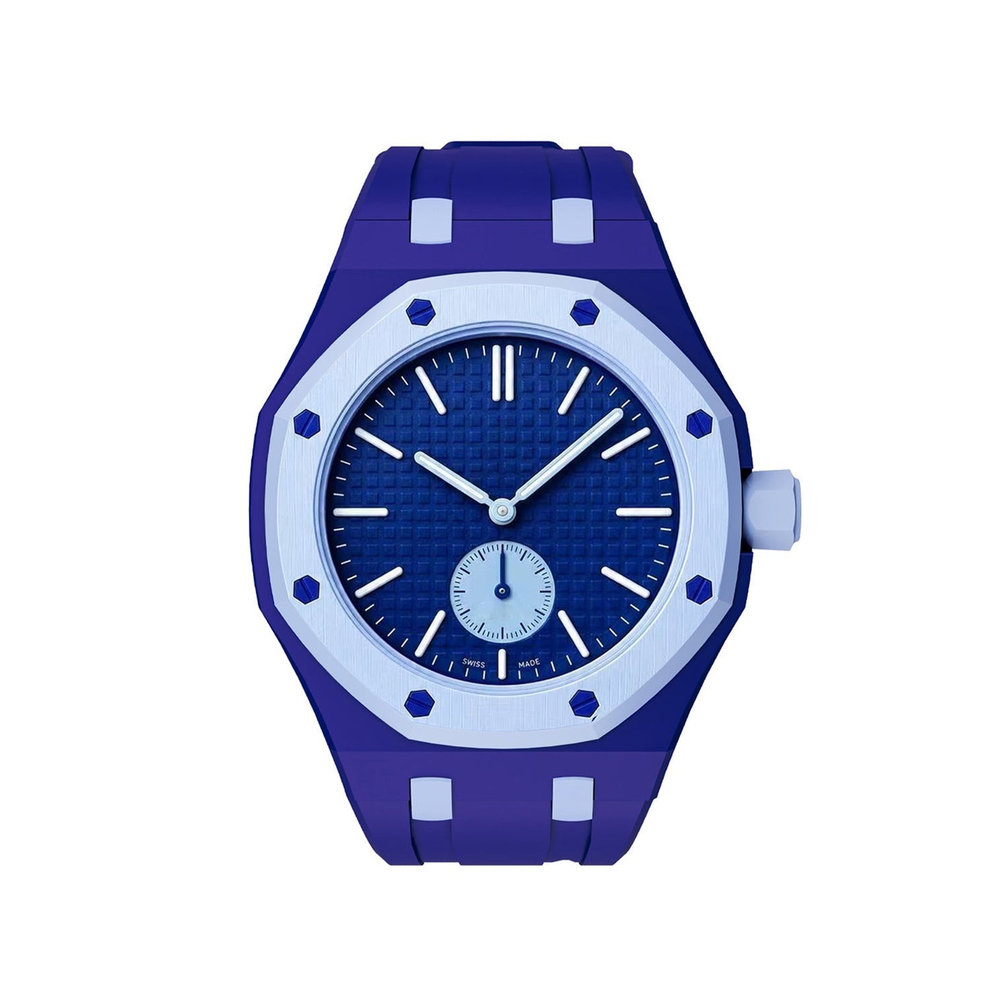 [Novalux]OAK POP EXCLUSIVE DARK BLUE AND LIGHT BLUE SILICONE STRAP