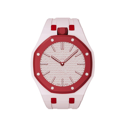 [Novalux]OAK POP EXCLUSIVE PINK AND RED SILICONE STRAP