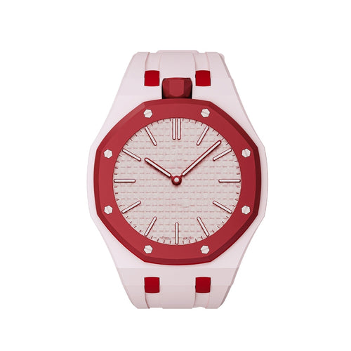 [Novalux]OAK POP EXCLUSIVE PINK AND RED SILICONE STRAP